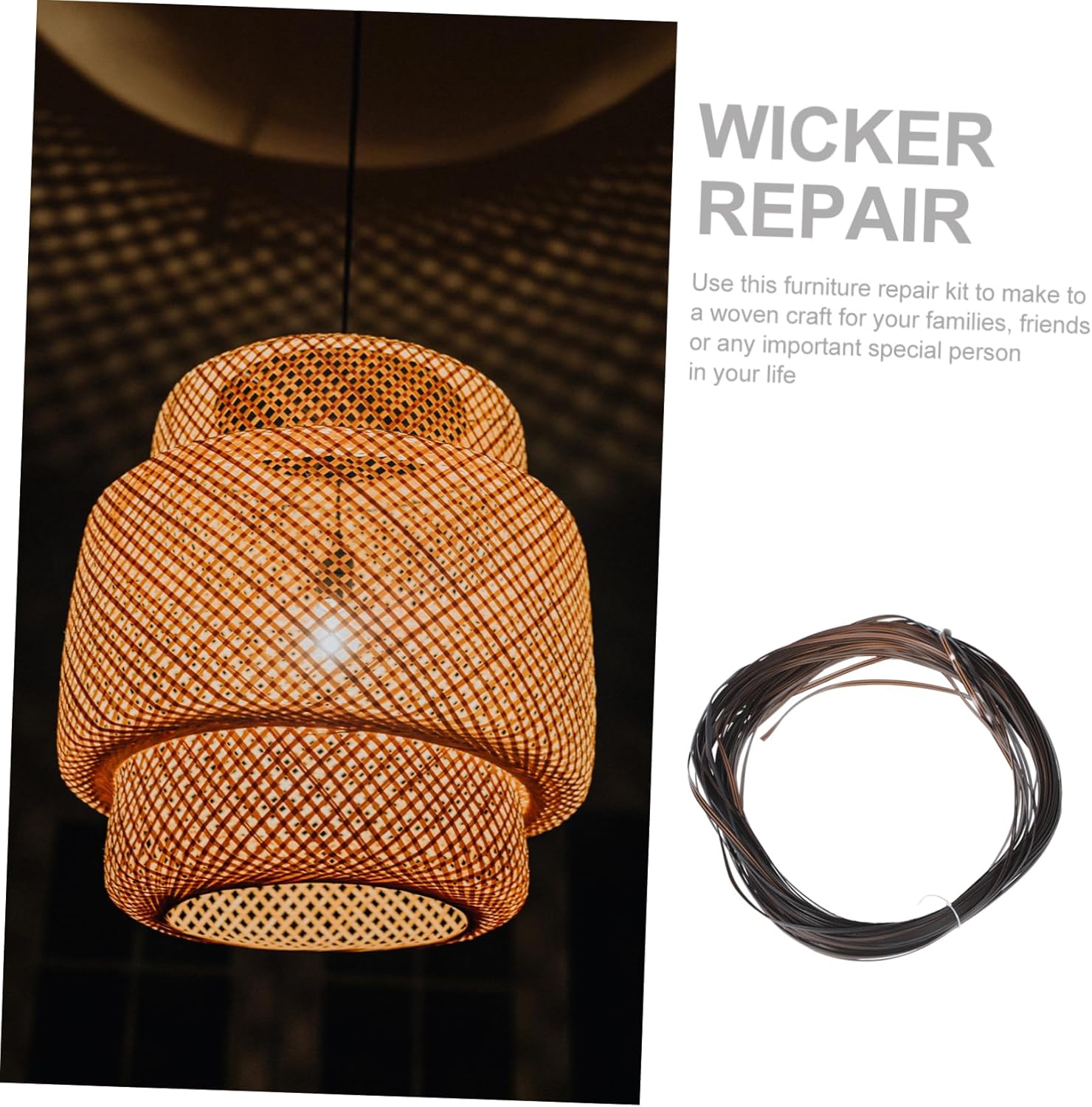 Tofficu Furniture Repair Kit Rattan Replacement Strips Patio Chair Sling Repair