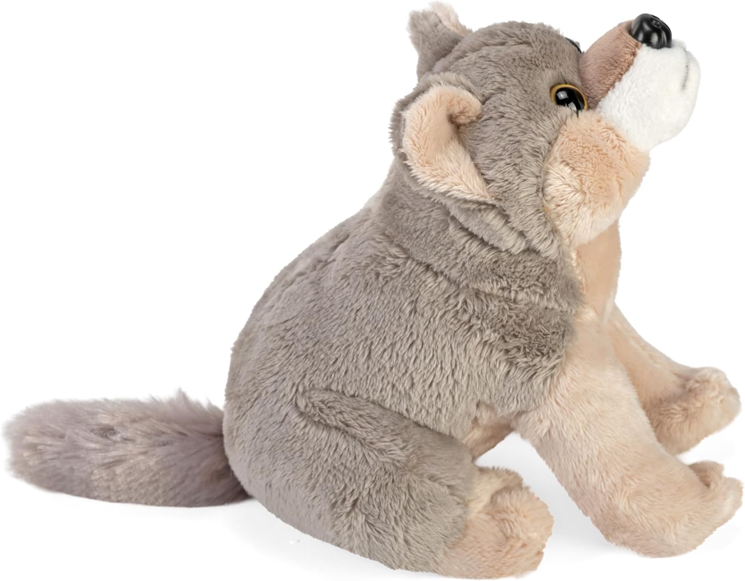 Wild Republic Wild Calls Wolf, Authentic Animal Sound, Stuffed Animal, Eight Inches, Gift for Kids, Plush Toy, Fill is Spun Recycled Water Bottles