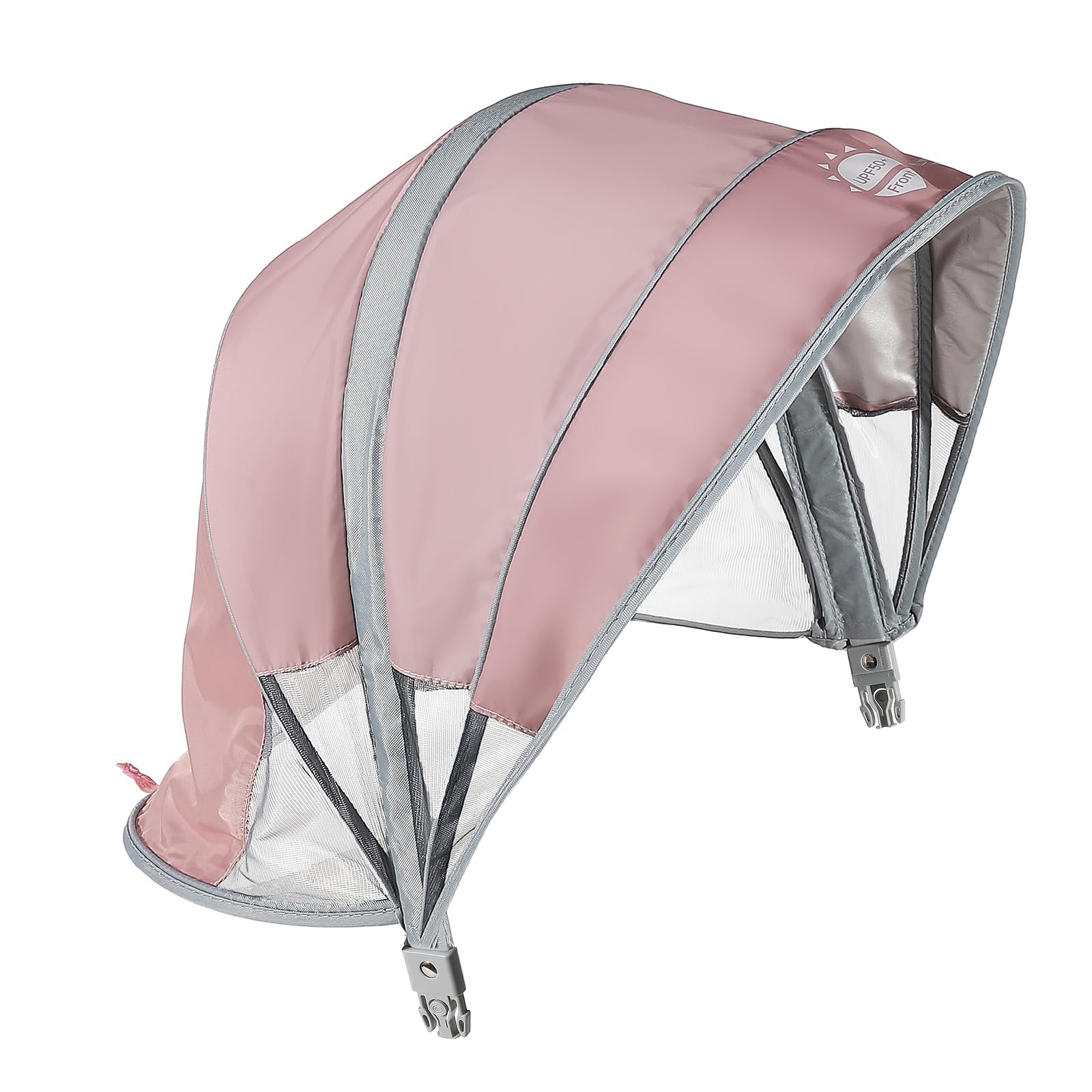 HECCEI Parasol Pare Amovible pour Bouee Protection UPF 50+ (Rose Papillon)