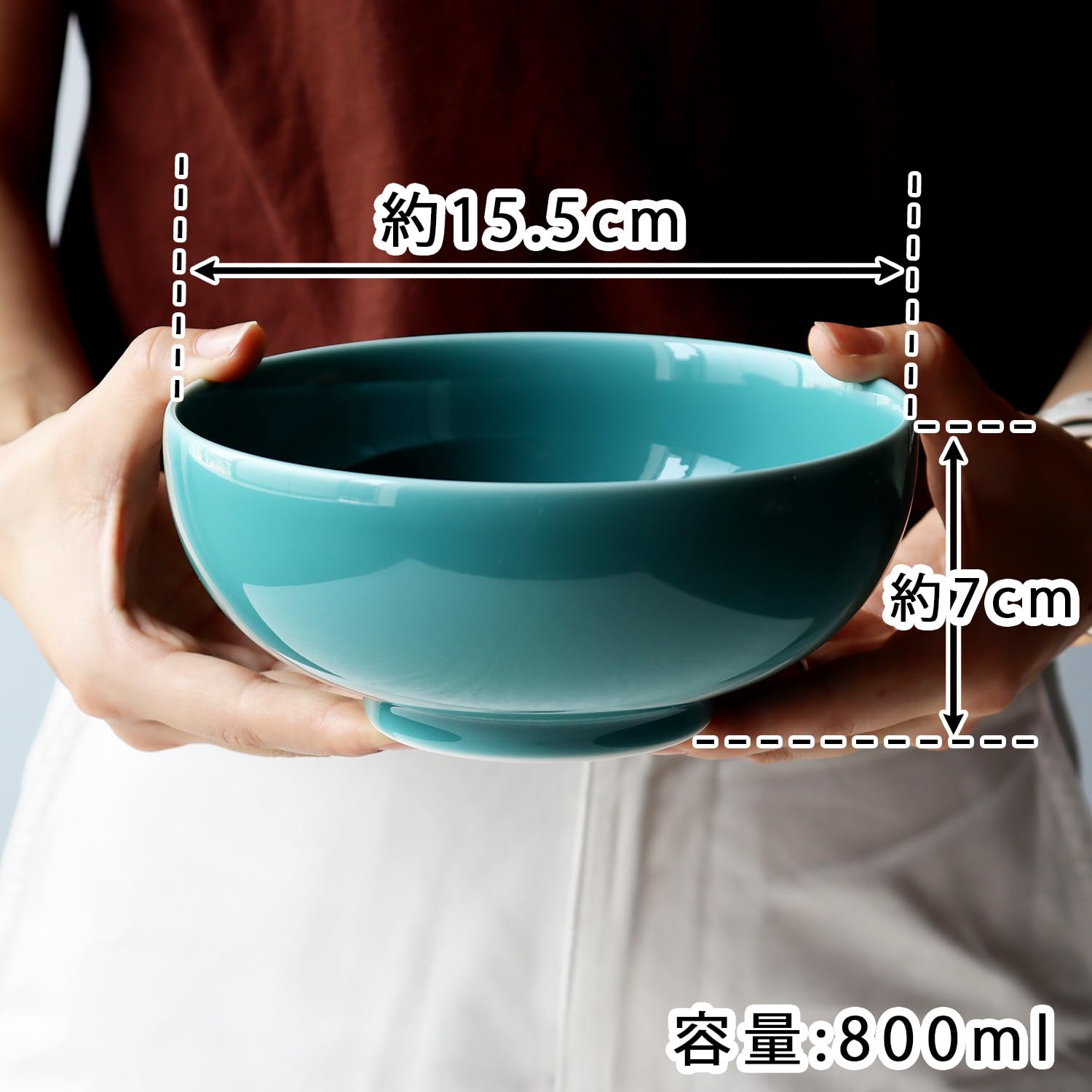 Amazon.co.jp: 白山陶器(Hakusan Porcelain) 青磁 5寸浅めん丼