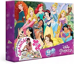 Toyster - Quebra-cabeça Grandão: Princesas - 48 peças - Disney - JAK