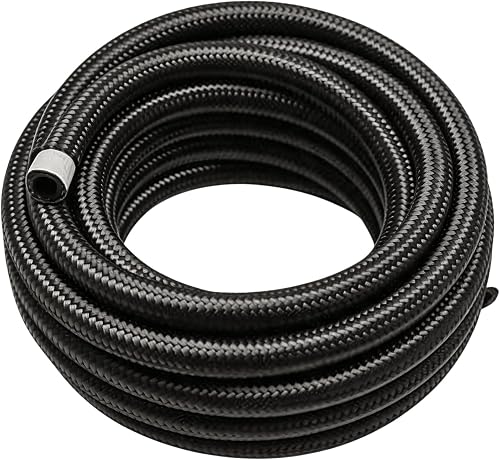 6AN Fuel Line,5FT AN6 Braided Fuel Line Hose – Nylon CPE High Pressure Fuel Hose