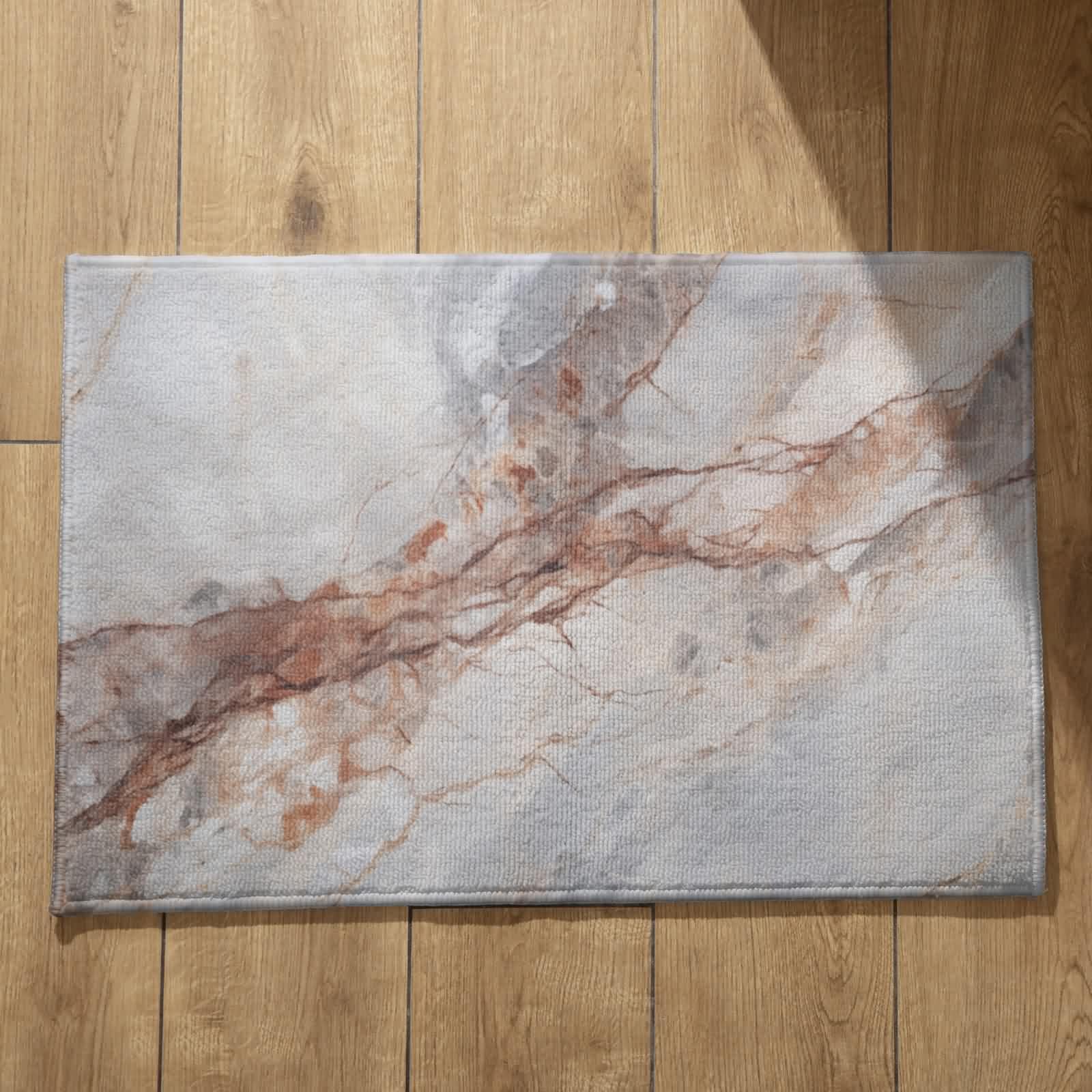 Tapis d'entrée lavable pour la famille CEVAN, paillasson extérieur design marbre 50x80