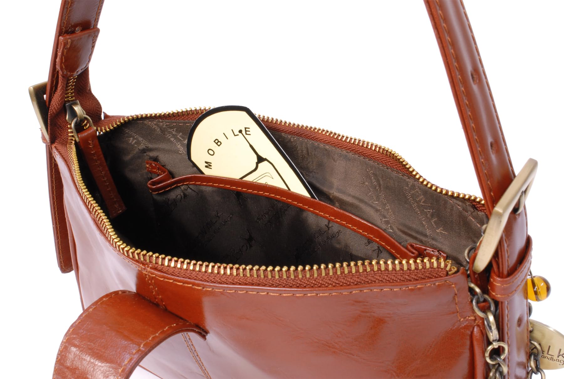 Catwalk Collection Handbags - Petit Sac Porté Épaule en Cuir Pour Femme - Sac Soiree à Main Avec Bandoulière Réglable - Natalie
