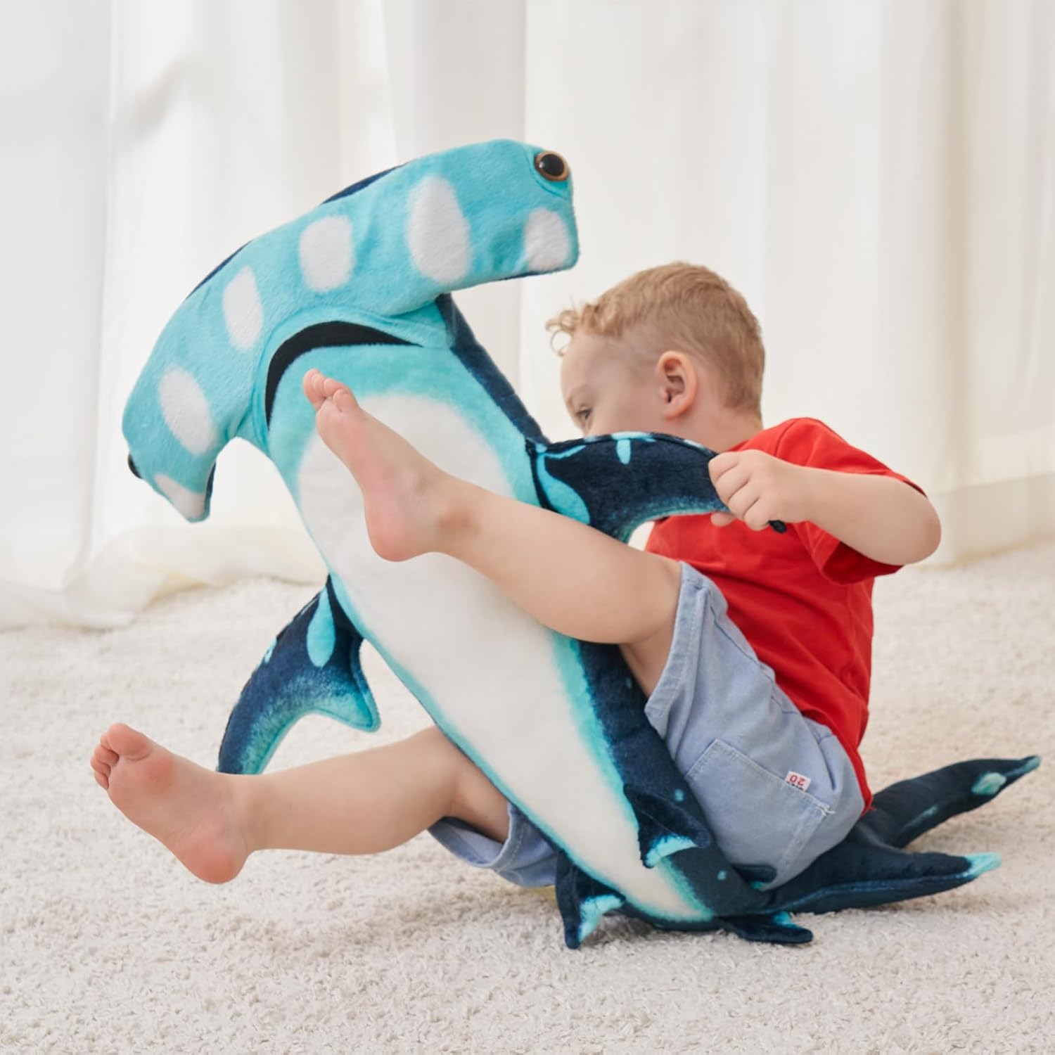 40 inch Hammerhead Shark Stuffed Animal - Giant Shark Plush Toy - Image 5