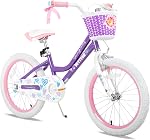 JOYSTAR Angel Filles vélo pour les tout-petits et les enfants âgés de 2 à 12 ans, 12 14 16 18 20 Vélo enfant de pouce avec roues d'entraînement & Panier 24 Bikewith Kickstand de pouce