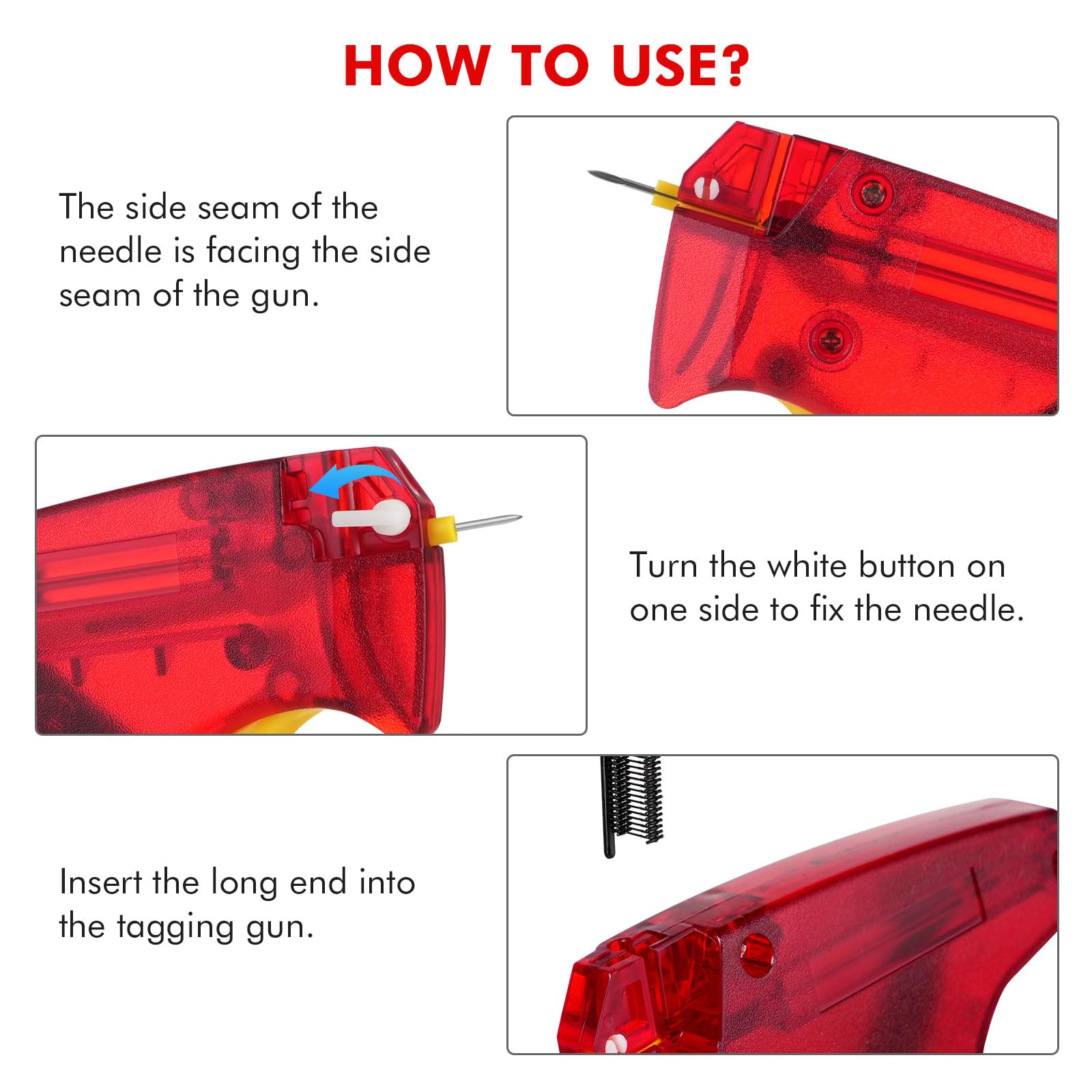 Pistolet à étiqueter Pour Vêtements - Kit Complet Avec Aiguille Fine Et 2000 Attaches Micro
