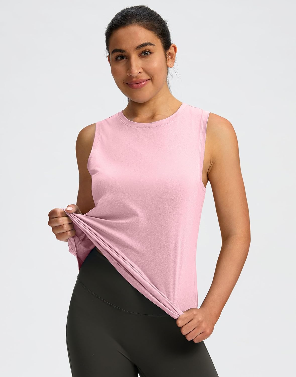 SANTINY Women's Sleeveless Workout Tops Lightweight Tennis Yoga Gym Athletic Running Shirts Racerback Tank Tops for Women - Image 2