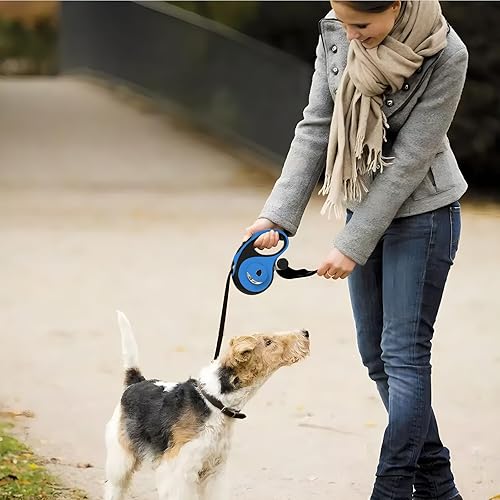 Miniatura 8 de Correa retráctil de 26 pies para perros de hasta 110 libras, correa para caminar sin enredos con cable a prueba de mordidas  Luz LED  Dispensador
