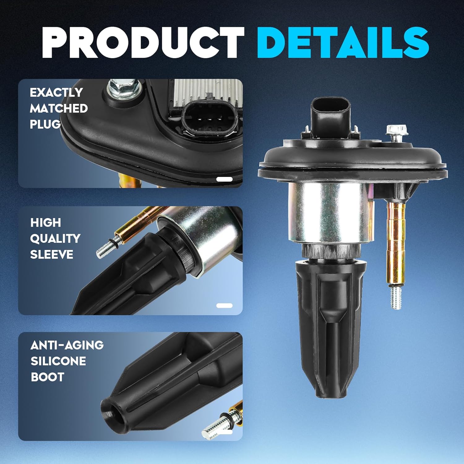 Ignition Coil for Chevy GMC Buick Isuzu Colorado Rainier Canyon Envoy Ascender Trailblazer 4.2L 2.8L 3.5L 2002 2003 2004 2005 2006 2007 2008 UF303 C1395 5C1392 12568062-6 Set