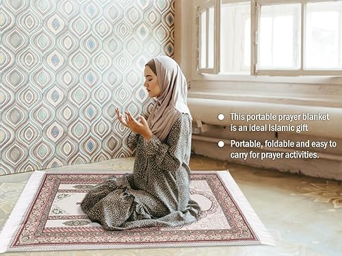Miniatura 7 de Tapete de oración islámica de diseño elegante, ideal para regalos de Ramadán y seres queridos