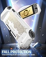 Vista 4 de Mumba Funda acoplable para Nintendo Switch, serie Blade TPU Grip Funda protectora compatible con consola Nintendo Switch y controlador Joy-Con