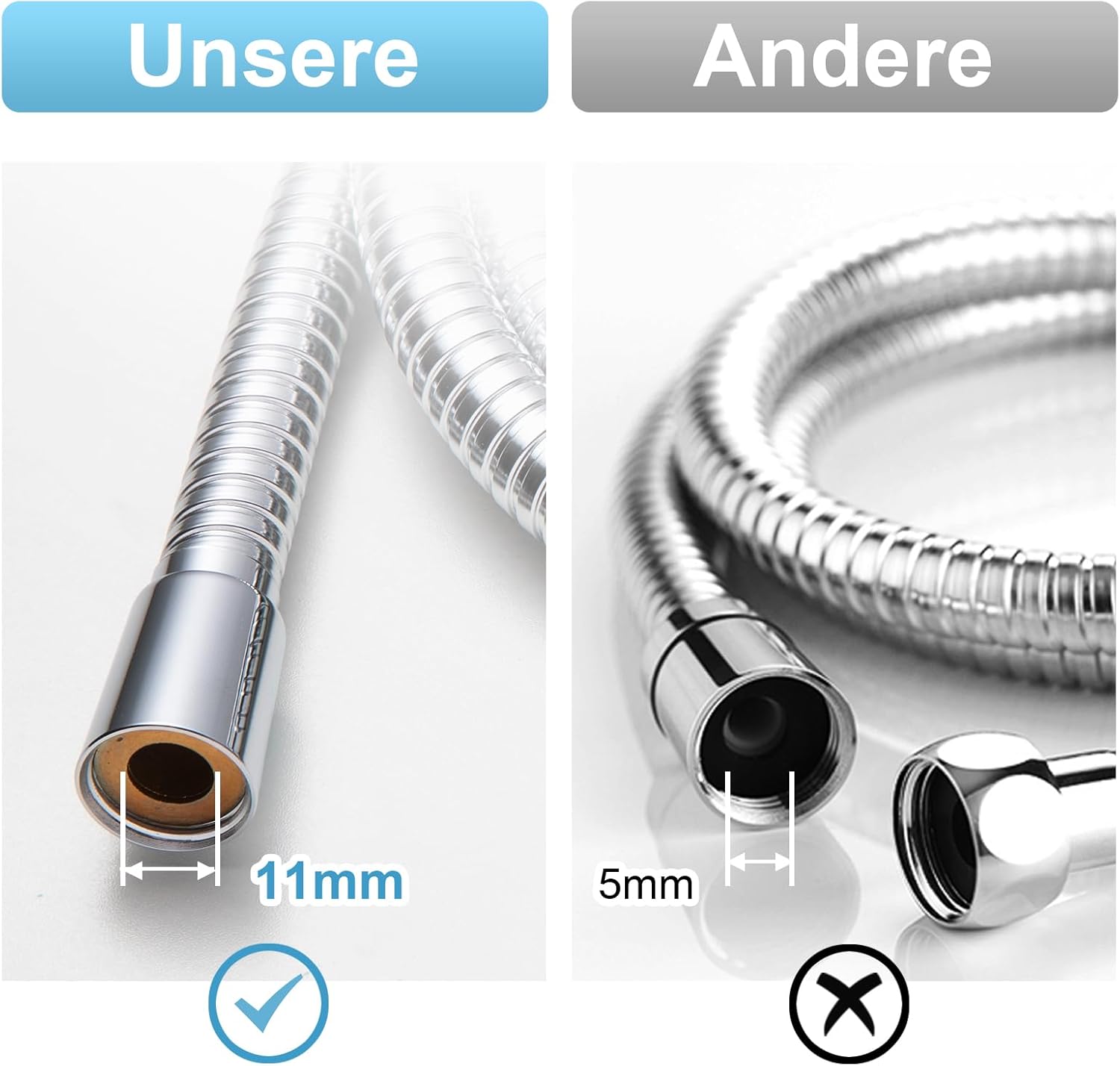 Detalji i priključci crijeva za tuš