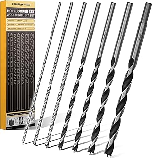 Extra Long 230mm Brad Point Wood Drill Bit Set Metric - 7 Pack Carpenters Quality - Drill Splinter-Free Perfectly Round Holes in All Types of Wood (4mm, 5mm, 6mm, 7mm, 8mm, 10mm, 12mm)
