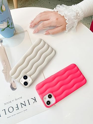 Miniatura 6 de Funda para iPhone 14 y iPhone 13 con diseño único de ondas de agua, probada en caídas de grado militar, funda protectora antideslizante a prueba de