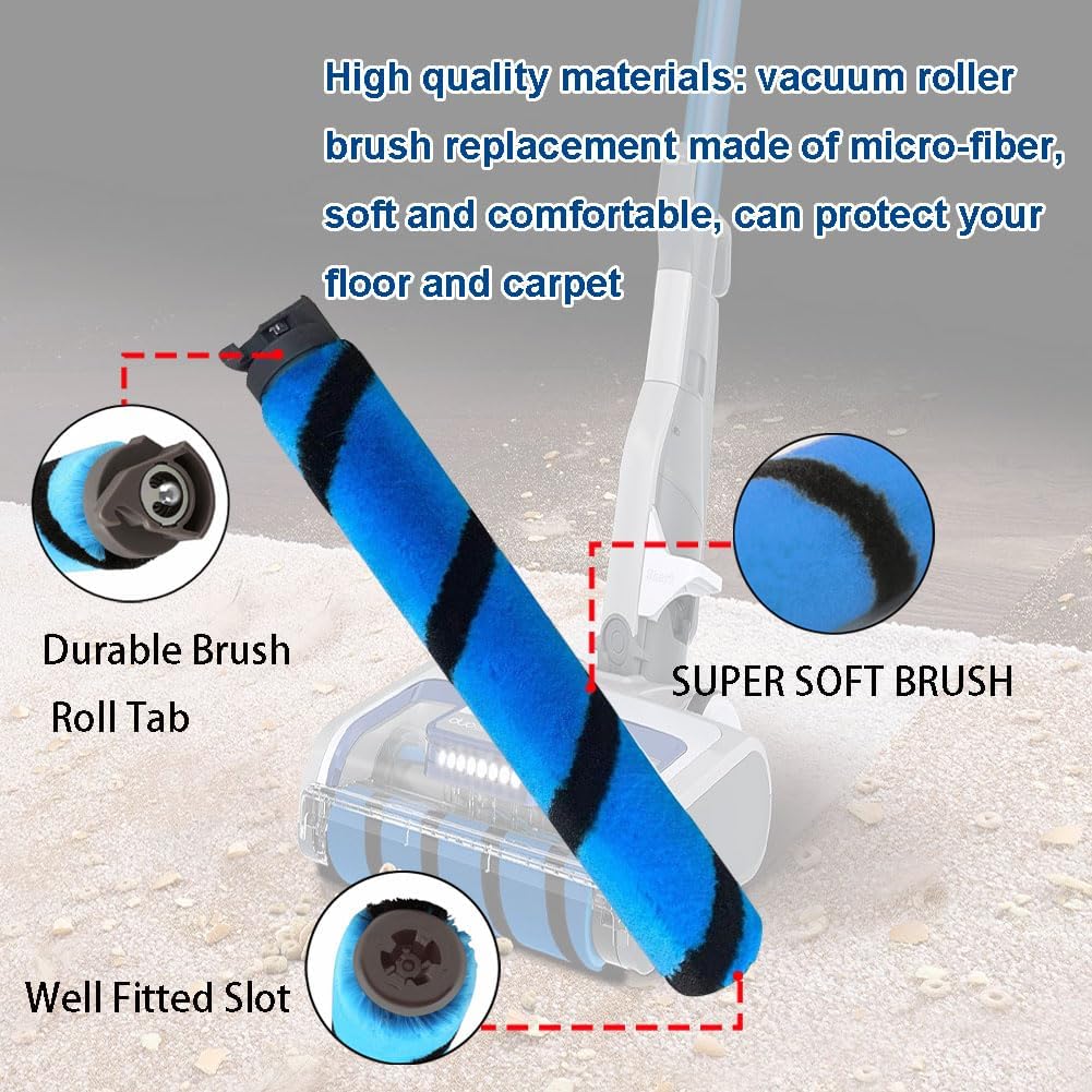 Ytaland 2 Pack Brush Roller Replacement Compatible with Shark HZ2002 HZ2000 Vertex Ultralight DuoClean PowerFins Stick Vacuum,Compare to Part # 125CU2002