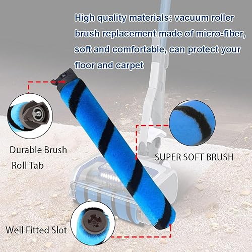 Miniatura 5 de Ytaland - Paquete de 2 cepillos de repuesto compatibles con Shark HZ2002 HZ2000 Vertex Ultralight DuoClean PowerFins Stick Aspiradora, comparado con