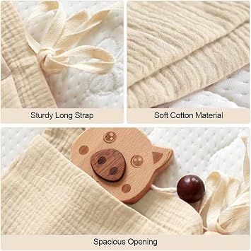 Hanging Baby Bed Organiser 2-in-1 Baby Nursery Organiser Hanging Baby Bed Adjustable Organiser Children's Room Hanging Bed Accessories Suitable for Storing Nappies Toys Khaki
