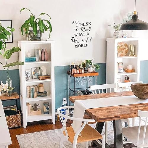 Miniatura 4 de Calcomanía de vinilo con frase en inglés "and I Think to Myself What A Wonderful World" ("and I Think to Myself What a Wonderful World") - Adhesivos