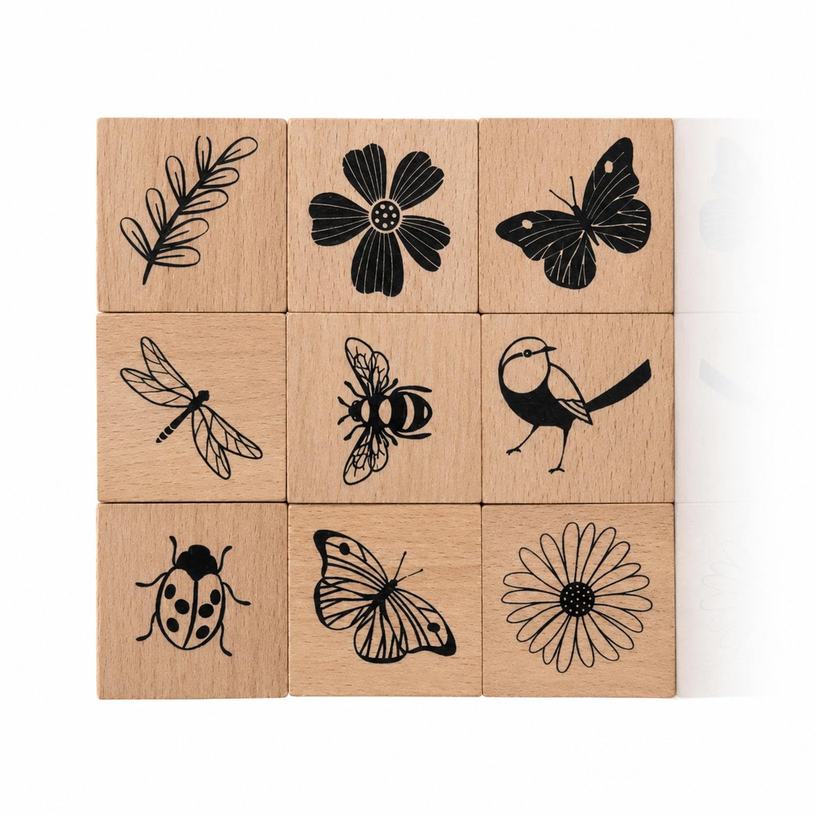 Vintage Flower Stamps - 8 Pcs for Crafting -9