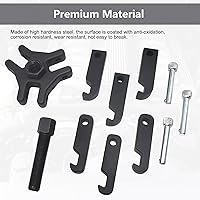 Vista 6 de Kit de extractor de polea de amortiguador de equilibrador armónico, compatible con Ford GM Chrysler Cadillac Chevy Trucks Mitsubishi, extractor de 3