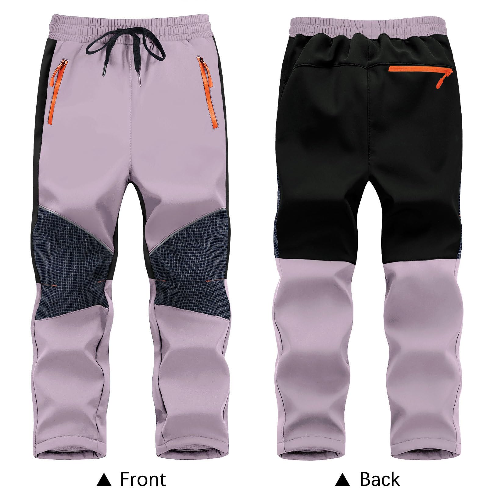 ANGEL CITIZ Pantaloni impermeabili per bambini, leggeri, per la scuola, pantaloni da lavoro con 3 tasche