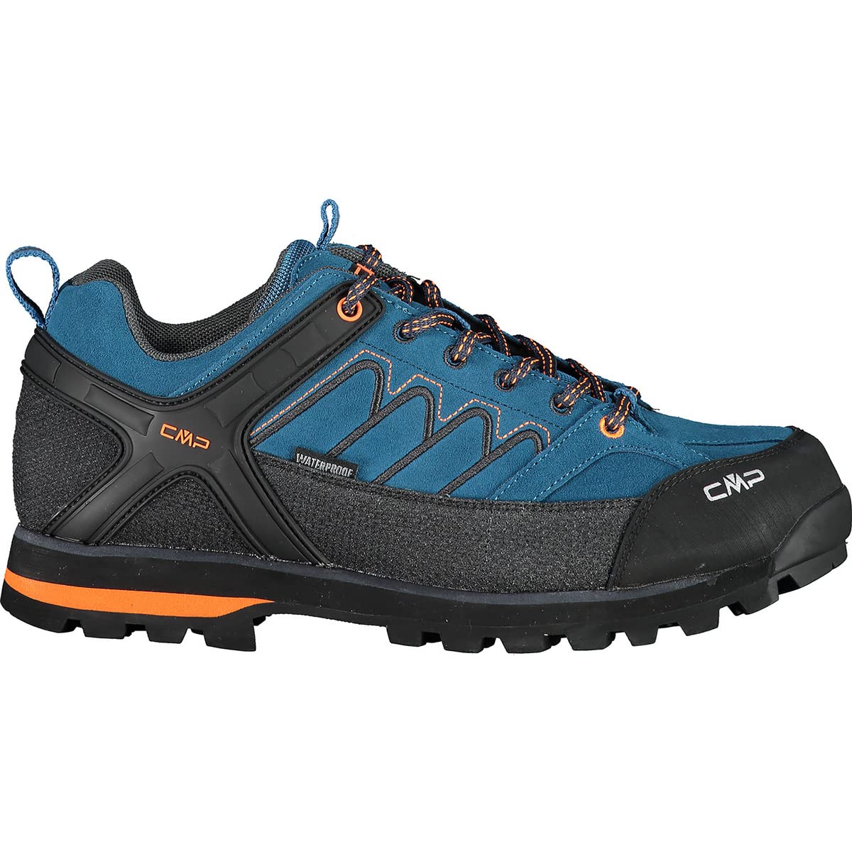 CMP Herren Moon Low Trekking Shoe WP Walking-Schuh, DEEP Lake-Antracite, 44 EU