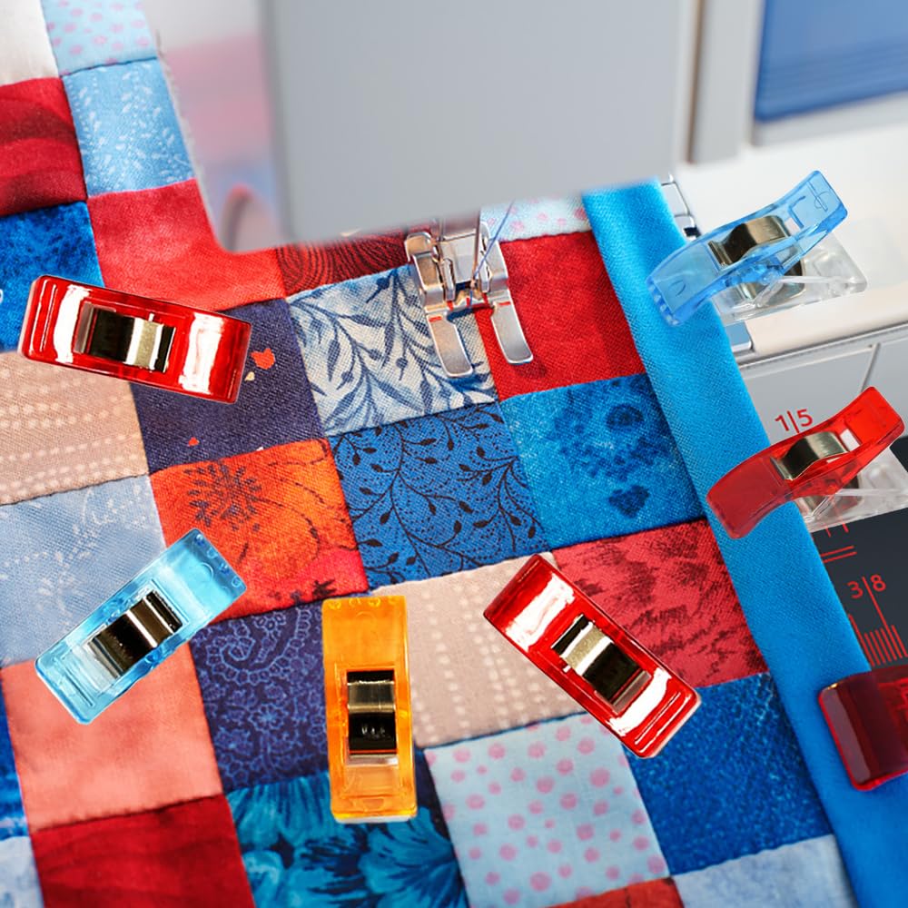 100 Clip Per Cucito E Quilt - Ferma Stoffa Colorato Per Craft, Uncinetto E Lavori Fai-da-te - Foto 12