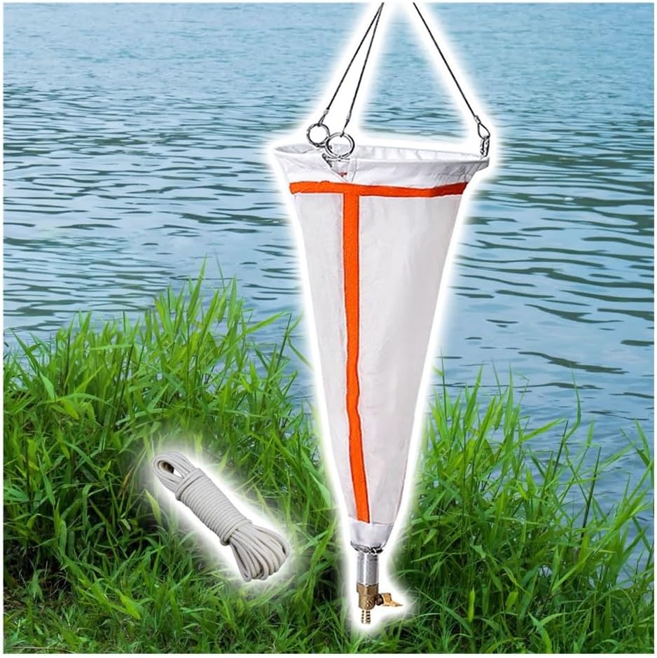 23.62" Nylon Plankton Net - 125/200 Fine Mesh Sampling Net for Collecting Phytoplankton & Protozoa - 64/112 μm Experimental Research Tool