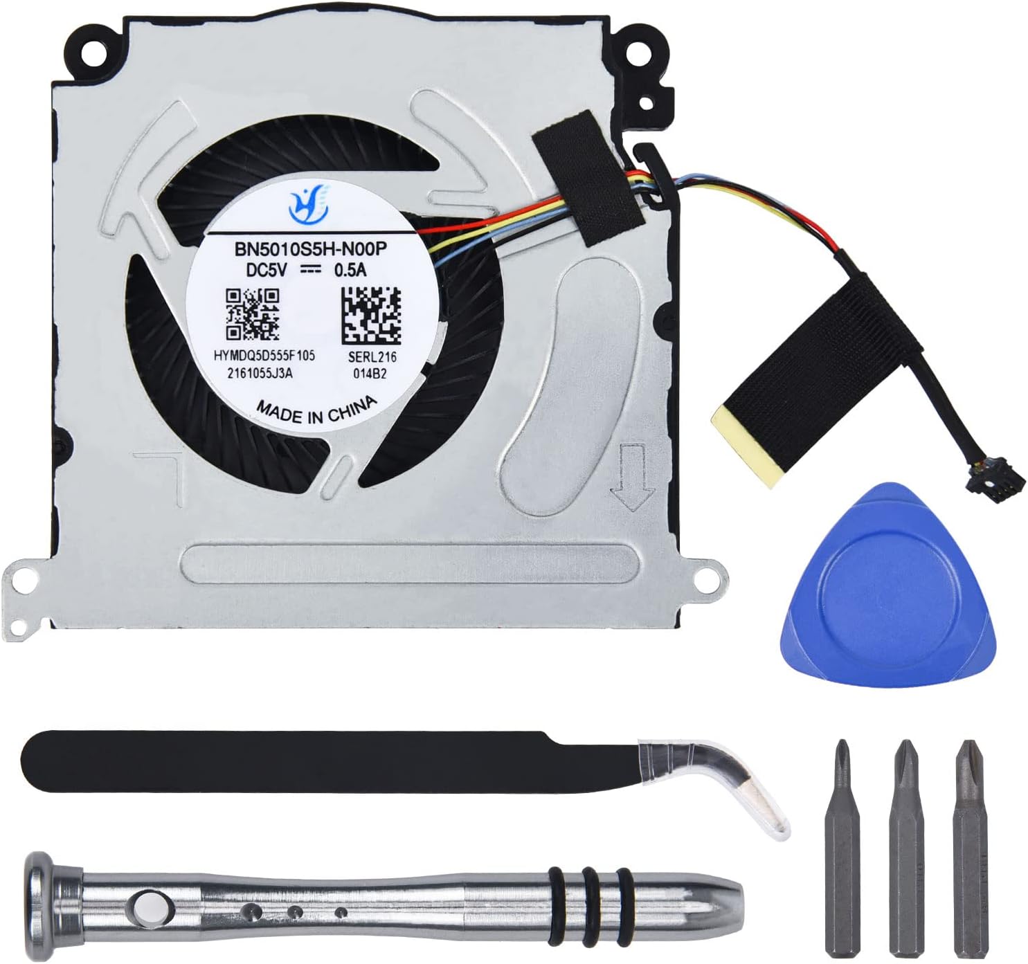 Replacement CPU Cooling Fan for Steam Deck 2021 & 2022 64 GB/ 256 GB / 512 GB NVMe Model, Replacement Steam Deck Fan with Screwdriver Tool Set P/N: BN5010S5H-N00P
