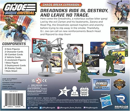 Miniatura 2 de Renegade Game Studios G.I. Joe Mission Critical Chaos Break Expansion - Juego de rol, Dreadnoks Biker Gang, edades 14+, 2-5 jugadores, 45-60 minutos