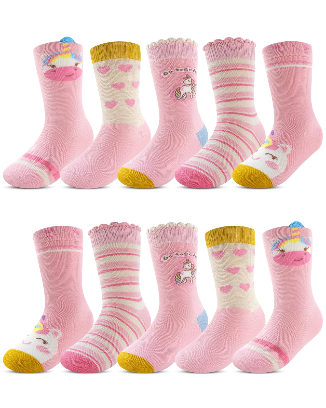 Kyopp 10/5 Paar Socken Kinder Mädchen und Jungen Funny Socken Lustig Animals Cotton Socken Crew Socks Winter/Sommer