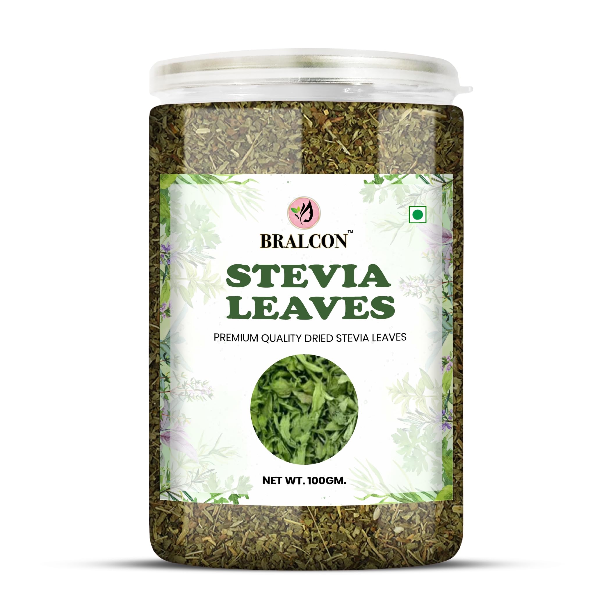 BRALCON Dried Stevia Leaves 100g Jar | Natural Herbal Sweetener | Sugar Substitute for Tea & Coffee | Zero Calorie Plant-Based-picture-27