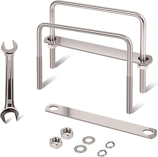 2 Pcs M10 Square U Bolts 6 Inch Wide, 3/8" x 6"W x 5-1/8"L