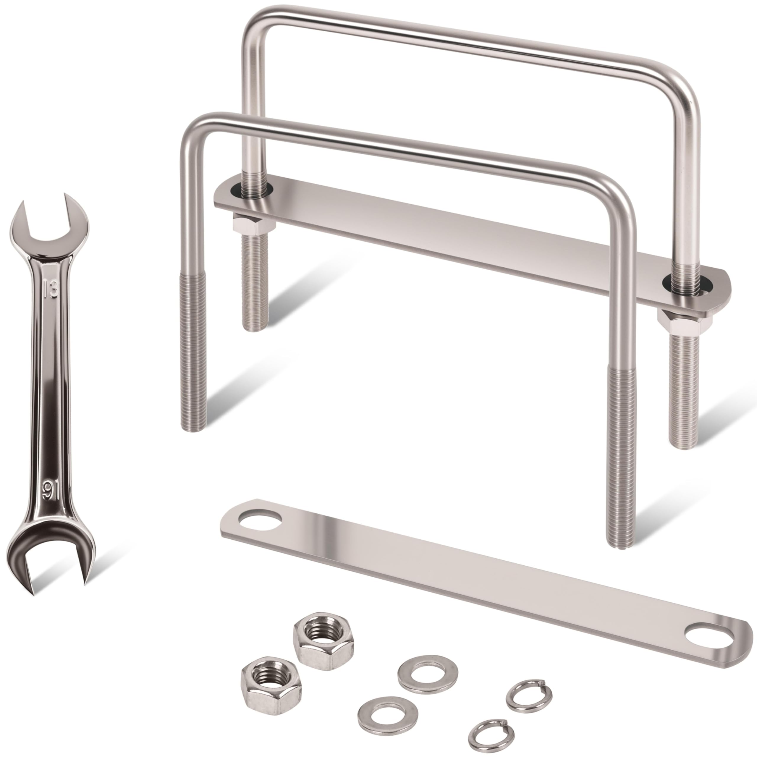 M8 Stainless Steel U-Bolts - 4 Pack -19