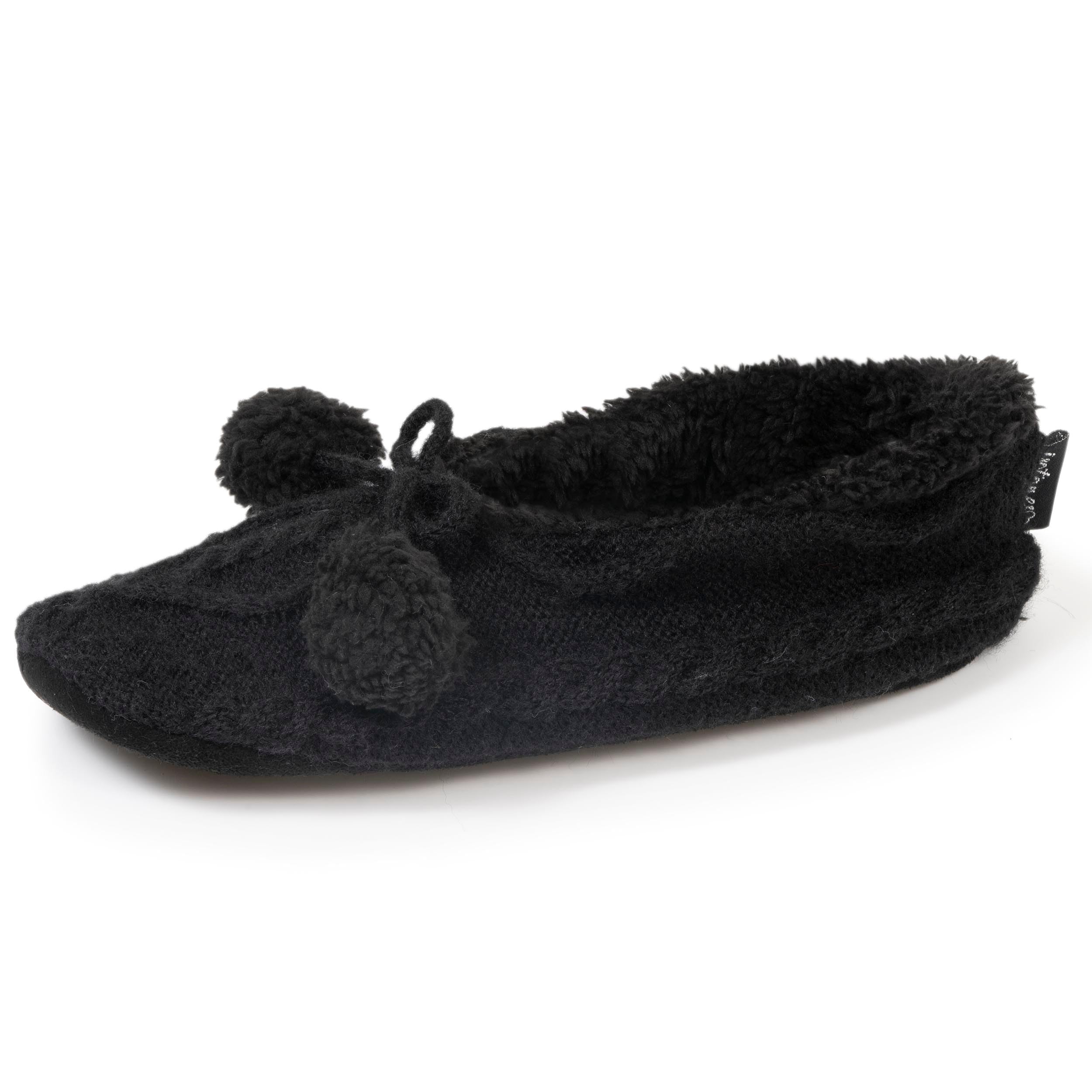 Isotoner Chaussettes d'intérieur femme fourrées, antidérapante, 41/​42, noir
