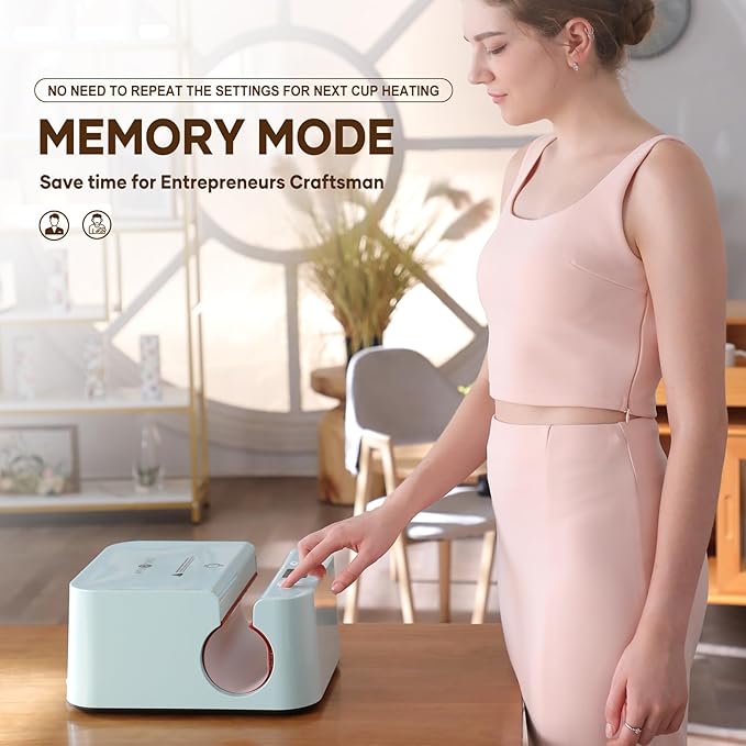 Prensa de calor automática para tazas HTVRONT (Azul) con 150 hojas A4 miniatura 6