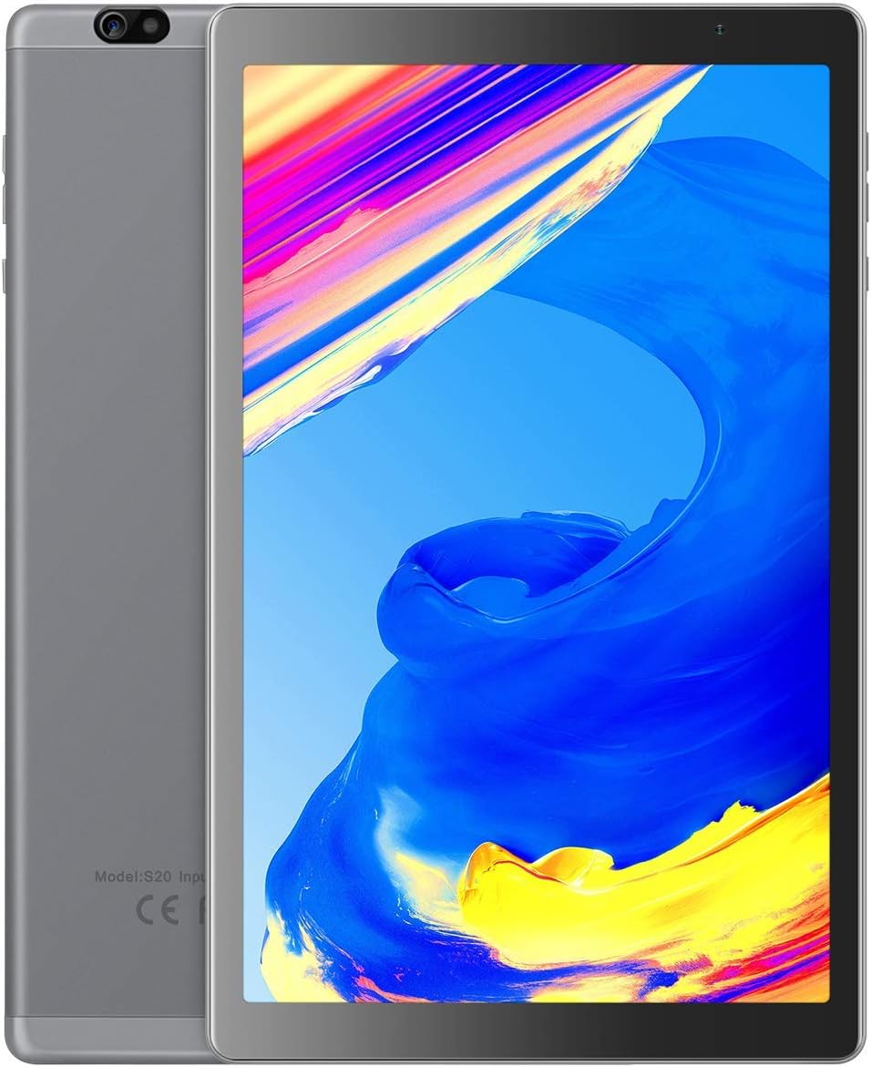 S20 10 inch Tablet, Octa-Core Processor, 3GB RAM, 32GB ROM, Android OS, IPS HD Display, Bluetooth 5.0, 5G WiFi, GPS, USB C,Metal Body, Gray