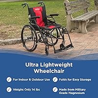 Vista 6 de Journey SoLite C2 Silla de ruedas ultraligera para adultos y personas mayores - Silla manual portátil plegable de 250 libras de capacidad - Marco