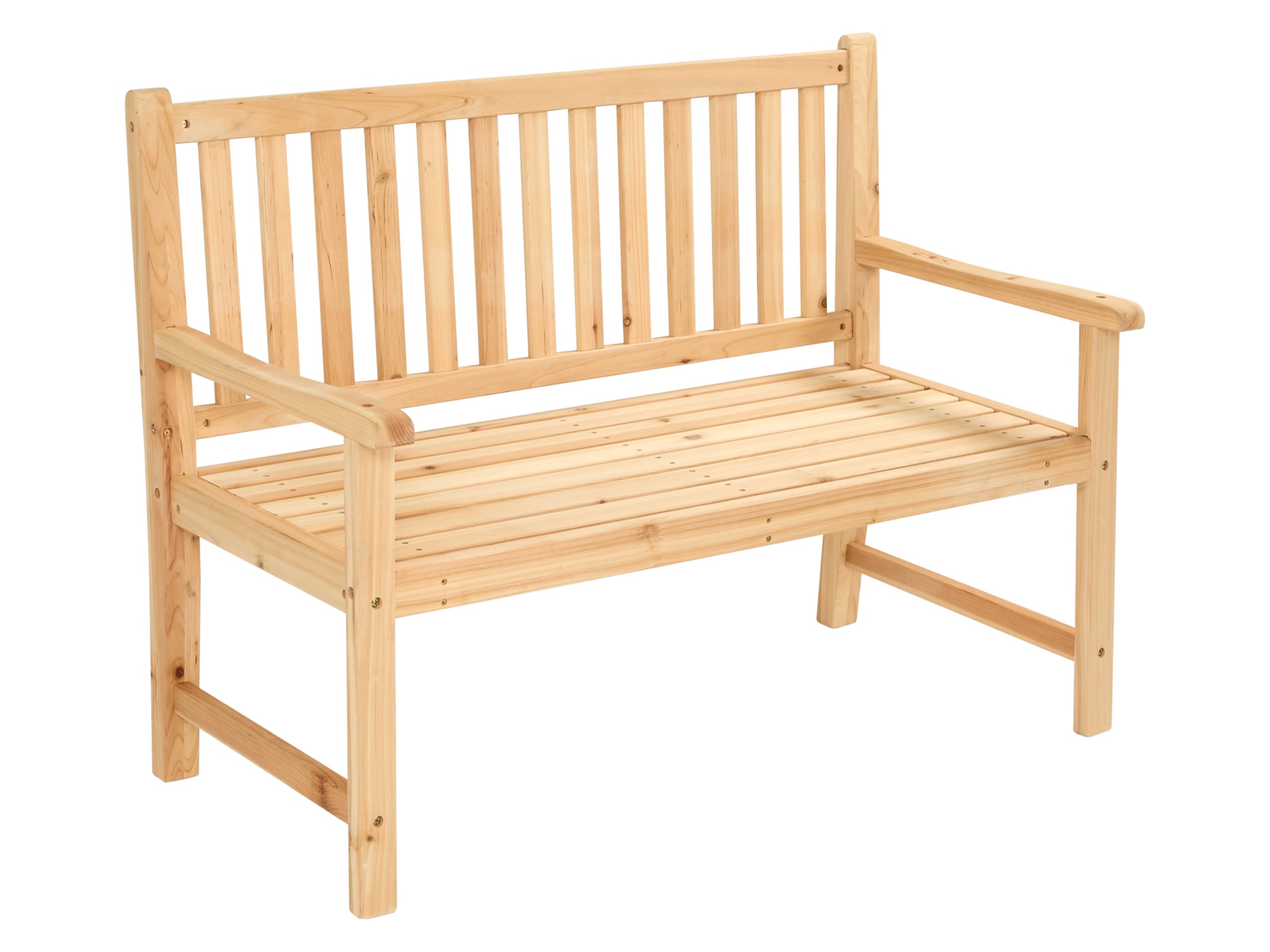 The Workplace Depot 2-Seater Wooden Outdoor Bench – Durable Cedar Wood, 224 kg Capacity – Ideal for Gardens, Patios & Commercial Use