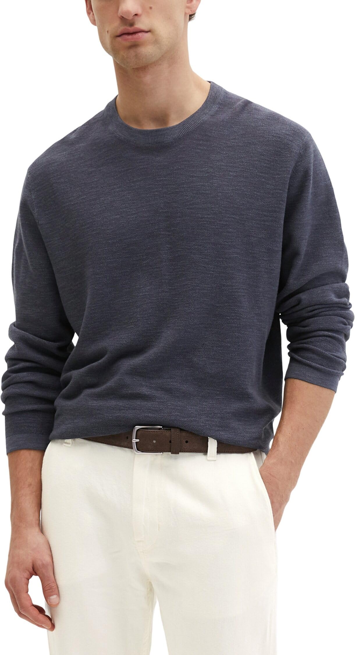 Pull-Over Bleu Marc O'Polo L pour Homme | Maille Décontractée - 7