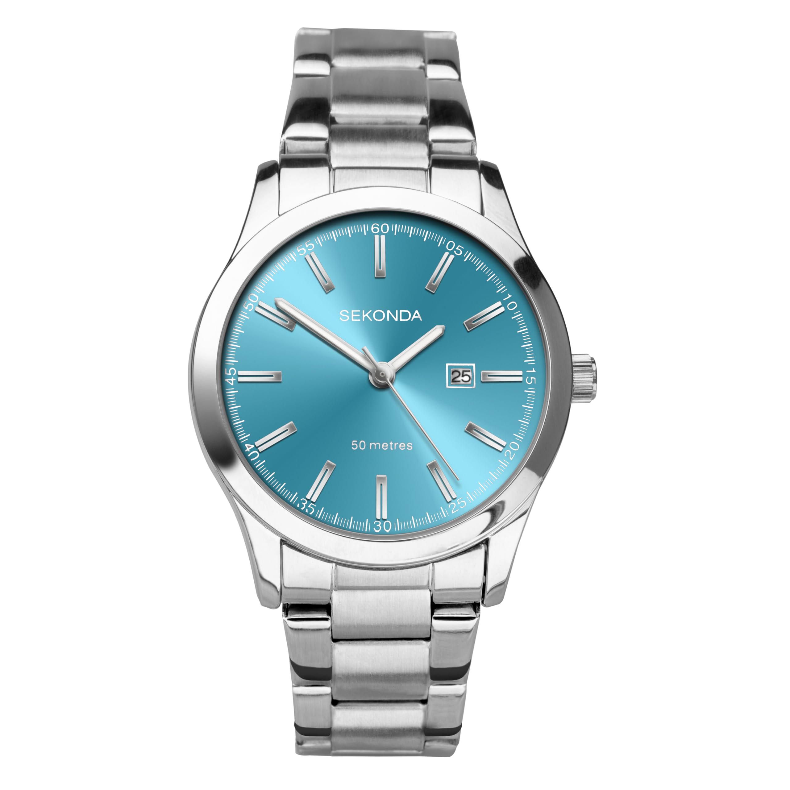 Sekonda Women's Silver/Turquoise Taylor Watch | Case & Stainless Steel Bracelet With Dial | 40365