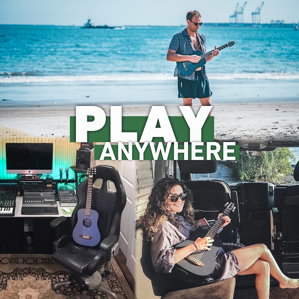 KLOS Travel Guitar - Durable Carbon Fiber Acoustic Electric -5 KLOS Travel Guitar - Durable Carbon Fiber Acoustic Electric -5