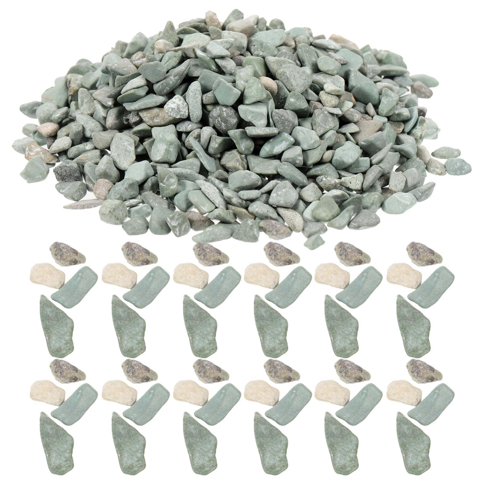 FUNOMOCYA 1Bag Miniature Stone Ornaments for Sand Table Decoration Pack of Natural Rocks Lightweight Fish Tank Layout Decor for Terrariums and Garden Scenery