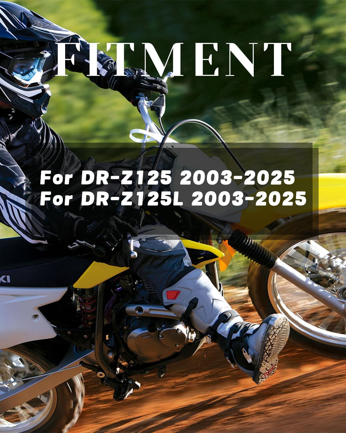 DRZ125 Dirt Bike Air Filters Cartridge Intake Cleaner Filter For DR-Z125/125L 2003-2025 Pit Bike