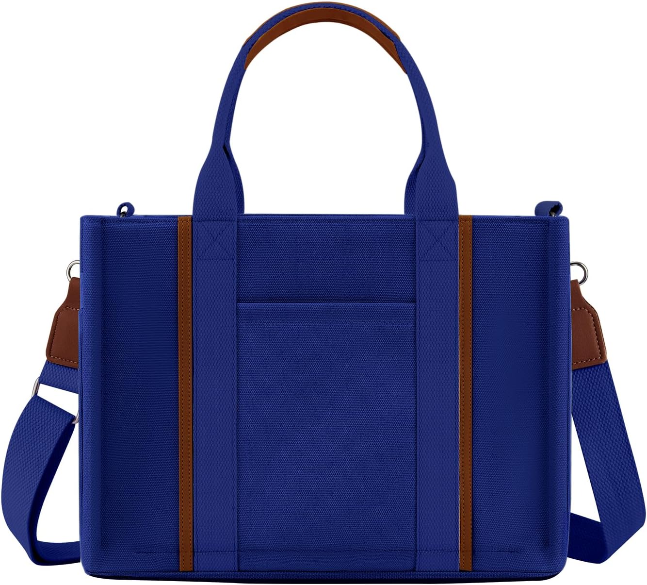 FIORETTO Women’s Canvas Tote Bag Purse with Zipper, Multi Compartment & Reinforced Bottom, Ideal for Work, Bible, Travel - Image 3