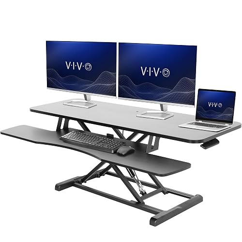 VIVO Black Standing Desk Converter DESK-V048KB product photo (Standing Desks) — ScooterReviewPro review
