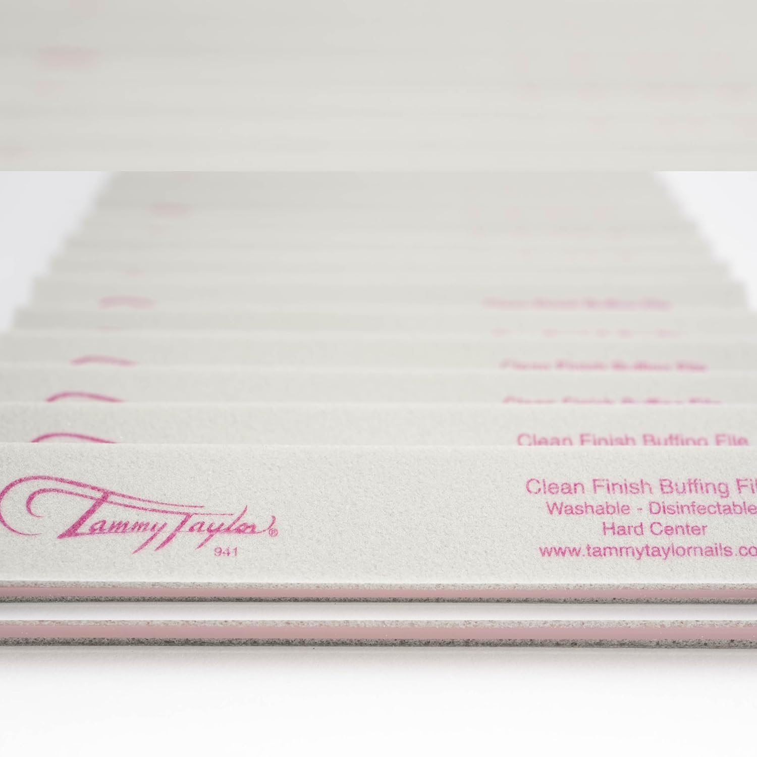 Tammy Taylor Peel ‘N’ Stick Clean Finish Buffer, Natural Nail Buffing File for Fingernails and Toenails, Sanitary, Replaceable, Durable Cloth Material (25 Pack)