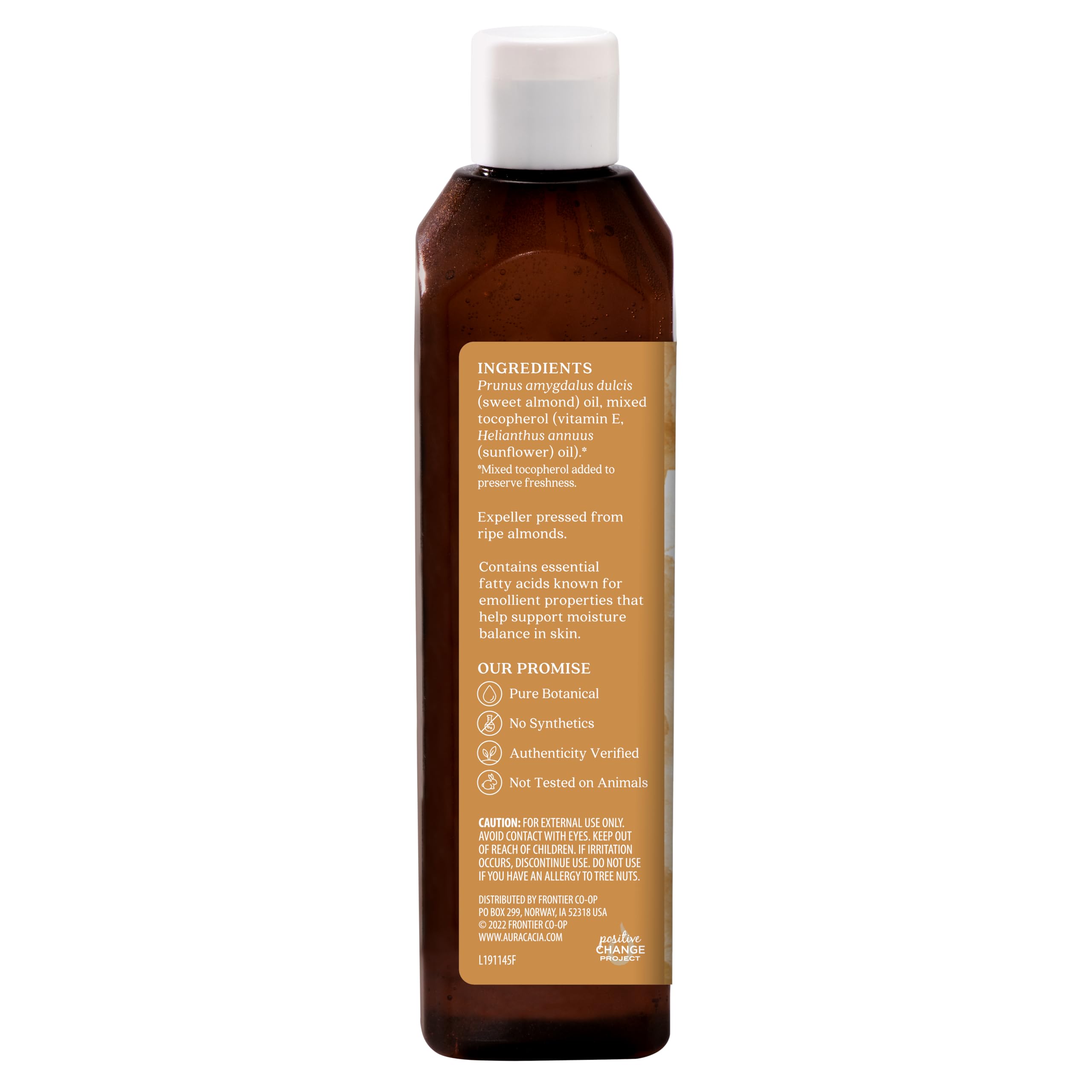 Aura Cacia Huile naturelle d'amande douce - Soins nourrissants pour la peau - 500 ml