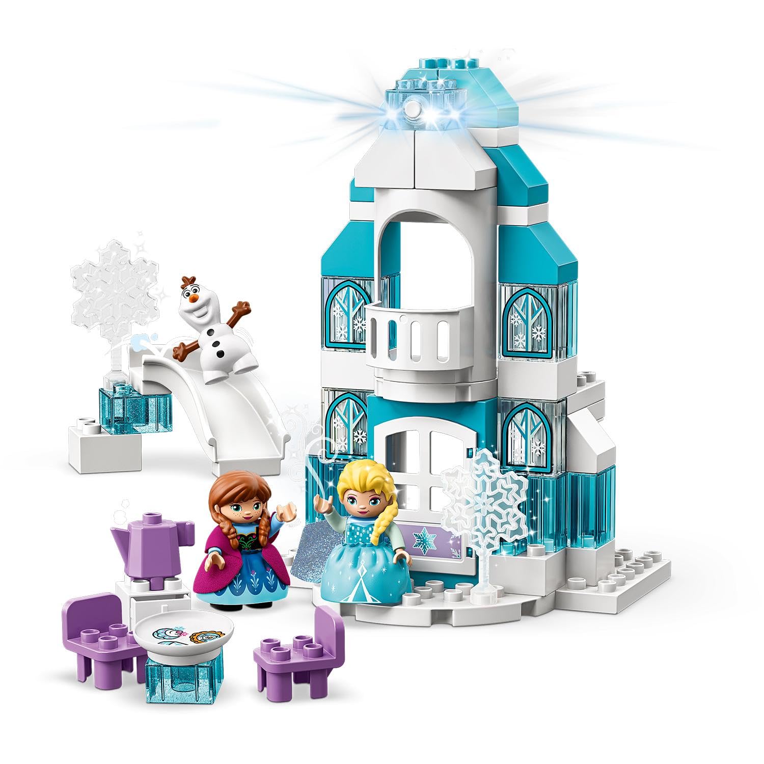 LEGO 10899 Duplo Disney Le Château de La Reine des Neiges: Jouet de Construction Éducatif avec Mini Poupées Anna et Elsa, Idéal pour Les Petits Fans de Disney, Idée Cadeau pour Enfants
